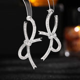 Zircon Bow Stud Earrings For Women Wedding Jewelry