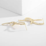 Zircon Bow Stud Earrings For Women Wedding Jewelry