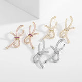 Zircon Bow Stud Earrings For Women Wedding Jewelry