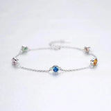 Silver Zircon Chain Bracelet for Women Fine Party Jewelry