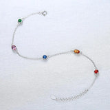 Silver Zircon Chain Bracelet for Women Fine Party Jewelry