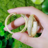 Zircon Big Shining Hoop Earrings for Women