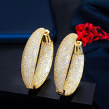 Zircon Big Shining Hoop Earrings for Women
