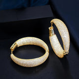Zircon Big Shining Hoop Earrings for Women