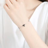 Sweet Dragonfly Bracelet with Micro Inlaid Zircon for Women
