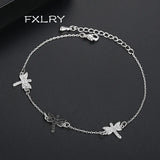 Sweet Dragonfly Bracelet with Micro Inlaid Zircon for Women