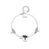 Sweet Dragonfly Bracelet with Micro Inlaid Zircon for Women