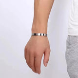 Adjustable C-shaped Stainless Steel Cuff Bracelet 18K Plating Women Bangle