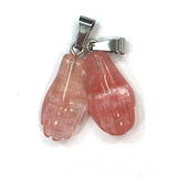 Silver Plated Hand Shape Pendant Malachite Stone Jewelry