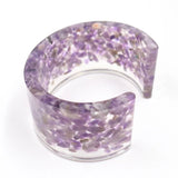 Amethysts Crystal Green Howlite Stone Bangle Ethnic Style Jewelry