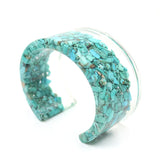 Amethysts Crystal Green Howlite Stone Bangle Ethnic Style Jewelry