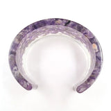 Amethysts Crystal Green Howlite Stone Bangle Ethnic Style Jewelry