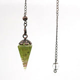 Copper Plated Amethysts Stone Hexagon Pyramid Pendant