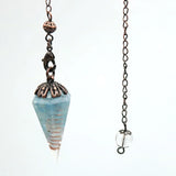Copper Plated Amethysts Stone Hexagon Pyramid Pendant