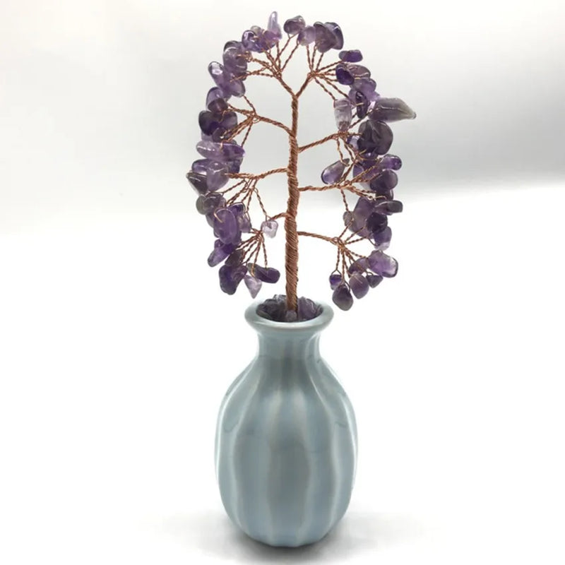FYJS Copper Wire Tree of Life Citrines Crystal Pendant