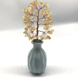 FYJS Copper Wire Tree of Life Citrines Crystal Pendant