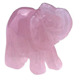 Rose Pink Quartz Elephant Pendant for Gift