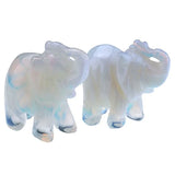 Rose Pink Quartz Elephant Pendant for Gift