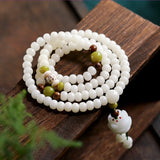 FYJS Unique Female Gift Flower Quartz Beads Bracelet Ethnic Jewelry