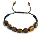 FYJS Unique Weave Many Colors Quartz Stone Geometric Beads Bracelet