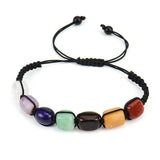 FYJS Unique Weave Many Colors Quartz Stone Geometric Beads Bracelet