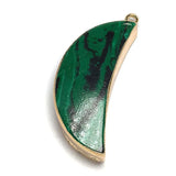 FYJS Light Yellow Moon Malachite Stone Pendant Howlite Jewelry