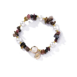 FYJS Tiger Eye Stone Stretchy Bracelet Green Aventurine Jewelry