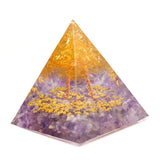 Orgonite Amethysts Pyramid Pendant Tree of Life Yellow Citrines Crystal