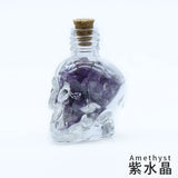 Unique Punk Style Skull Head Tourmaline Stone Pendant for Halloween Gift
