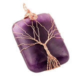 Rose Wire Wrap Amethysts Pendant Rose Pink Jewelry