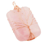 Rose Wire Wrap Amethysts Pendant Rose Pink Jewelry