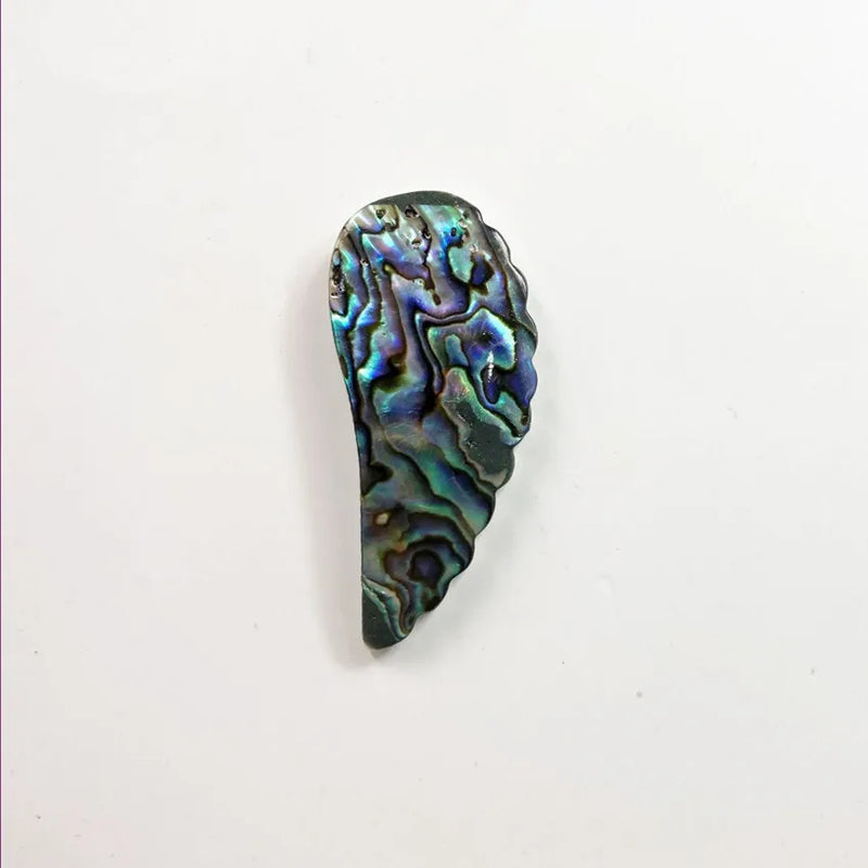 FYJS Silver Plated Abalone Shell Angel Wing Pendant