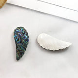 FYJS Silver Plated Abalone Shell Angel Wing Pendant