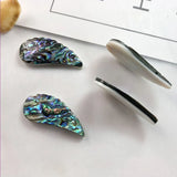 FYJS Silver Plated Abalone Shell Angel Wing Pendant