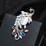 FYJS Peacock Shape Rhinestone Brooch Jewelry