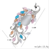 FYJS Peacock Shape Rhinestone Brooch Jewelry