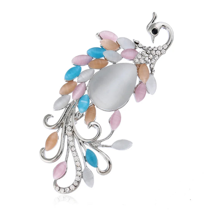 FYJS Peacock Shape Rhinestone Brooch Jewelry