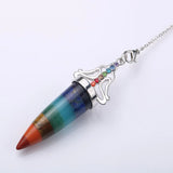 Unique Silver Plated Bead Chain Chakra Pendulum Pendant with Buddha Jewelry
