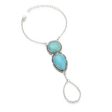 Green Turquoises Stone Bracelet Bohemian Style Jewelry