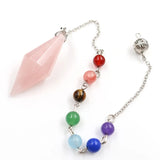 Unique Silver Plated Pyramid Stone Pendulum for Scrying
