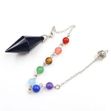Unique Silver Plated Pyramid Stone Pendulum for Scrying