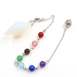 Unique Silver Plated Pyramid Stone Pendulum for Scrying