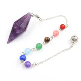 Unique Silver Plated Pyramid Stone Pendulum for Scrying