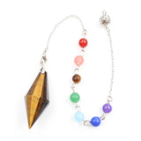 Unique Silver Plated Pyramid Stone Pendulum for Scrying