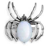Silver Plated Spider Amethysts Pendant Opalite Jewelry
