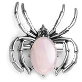 Silver Plated Spider Amethysts Pendant Opalite Jewelry