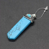 Unique Malachite Stone Pendant Sword Shape Rose Pink Quartz Jewelry