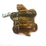 Tiger Eye Stone Pendant Silver Plated Gift