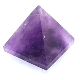 FYJS Unique Square Pyramid Purple Amethysts Stone Pendant