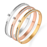 Crystal Bangles for Women Engagement Bracelets Jewelry